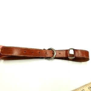 I magnin women's leather size 30 belt vintage brown‎ distressed